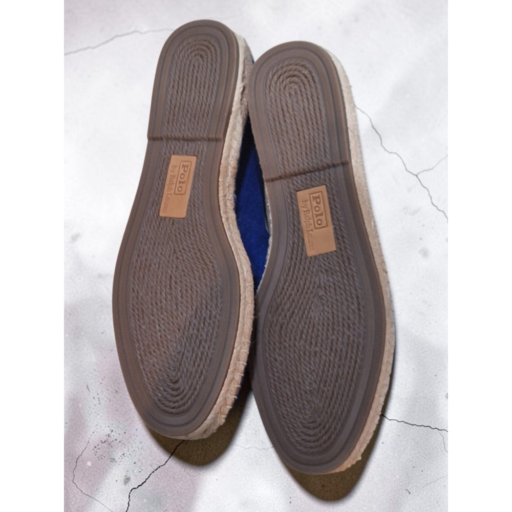 Polo Ralph Lauren Cevio Canvas Leather Espadrille 13 True Rope Slip On Loafer - Picture 5 of 10